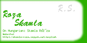 roza skamla business card